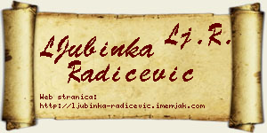 LJubinka Radičević vizit kartica